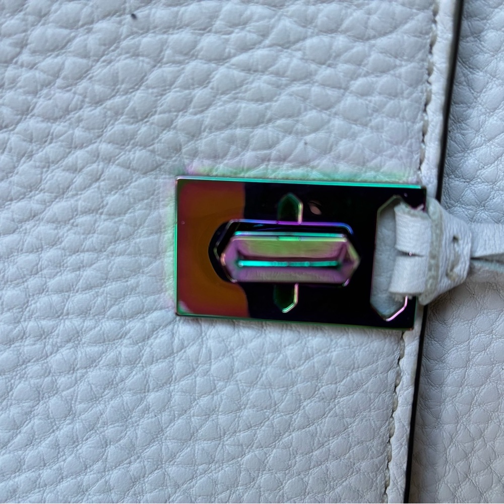 Rebecca Minkoff Off White Top Handle Crossbody Bag with Iridescent Accents - Picture 3 of 7